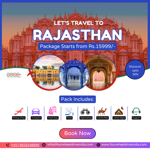 Rajasthan Trip Packages for Holiday in India -  4 Wheel Drive India