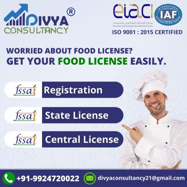 Divya Consultancy - FSSAI LICENSE Food License Fssai Registration in Ahmedabad